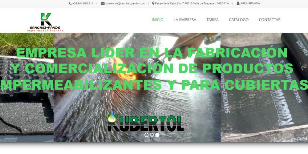 Nueva Web de Sánchez-Pando S.A.